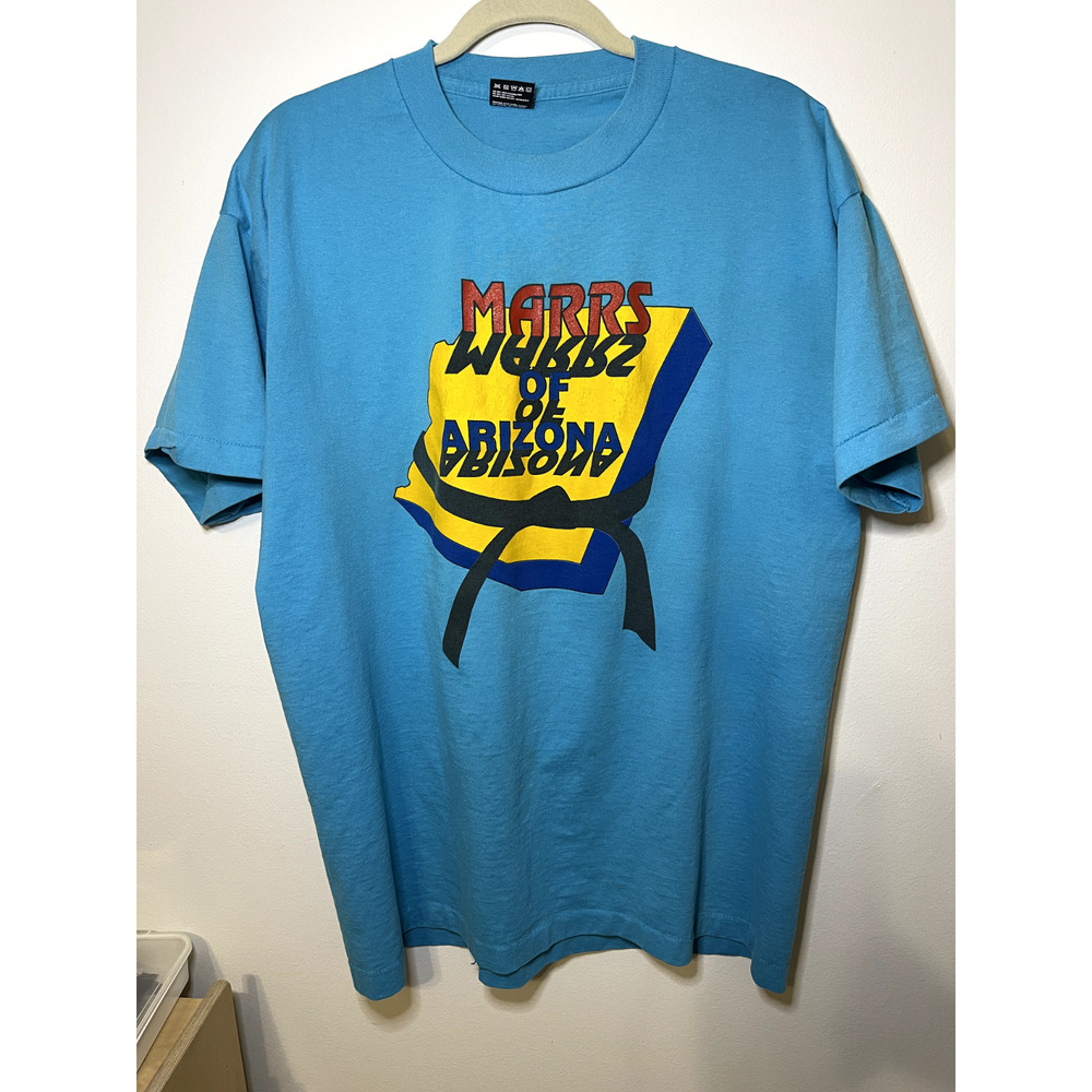 Blue Single-Stitch "Marrs of Arizona" Fruit of the Loom Vintage Tee Size XL